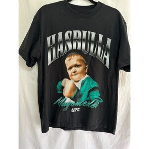 UFC Hasbulla Magomedov Signature Oversized Tee Size S Dark Gray